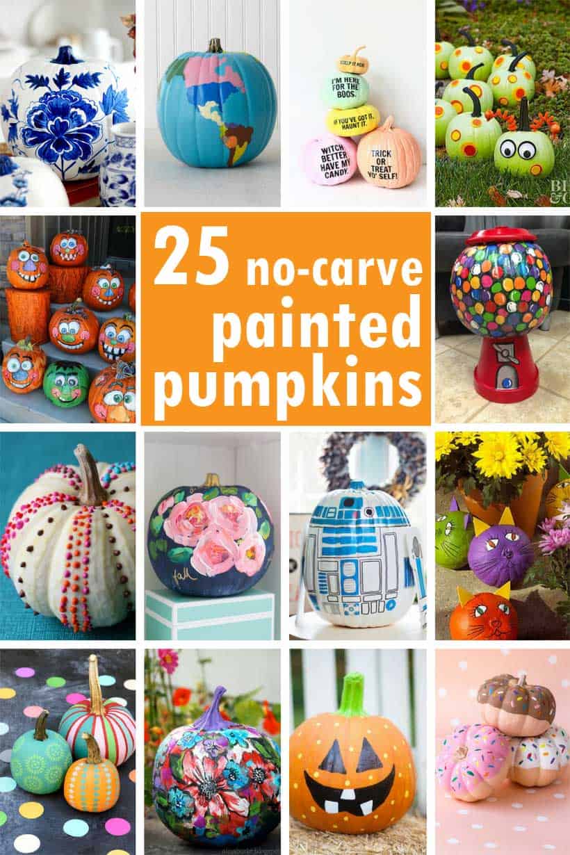 Painted Pumpkins No Carve Pumpkin Ideas For Fall And Halloween