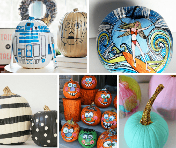 25 gorgeous, no-carve, PAINTED pumpkins for Fall and Halloween 