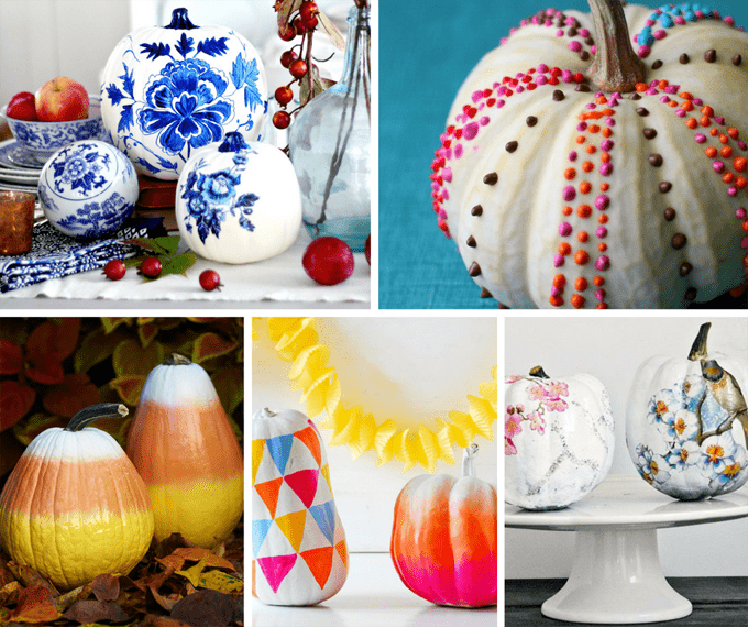 25 gorgeous, no-carve, PAINTED pumpkins for Fall and Halloween 