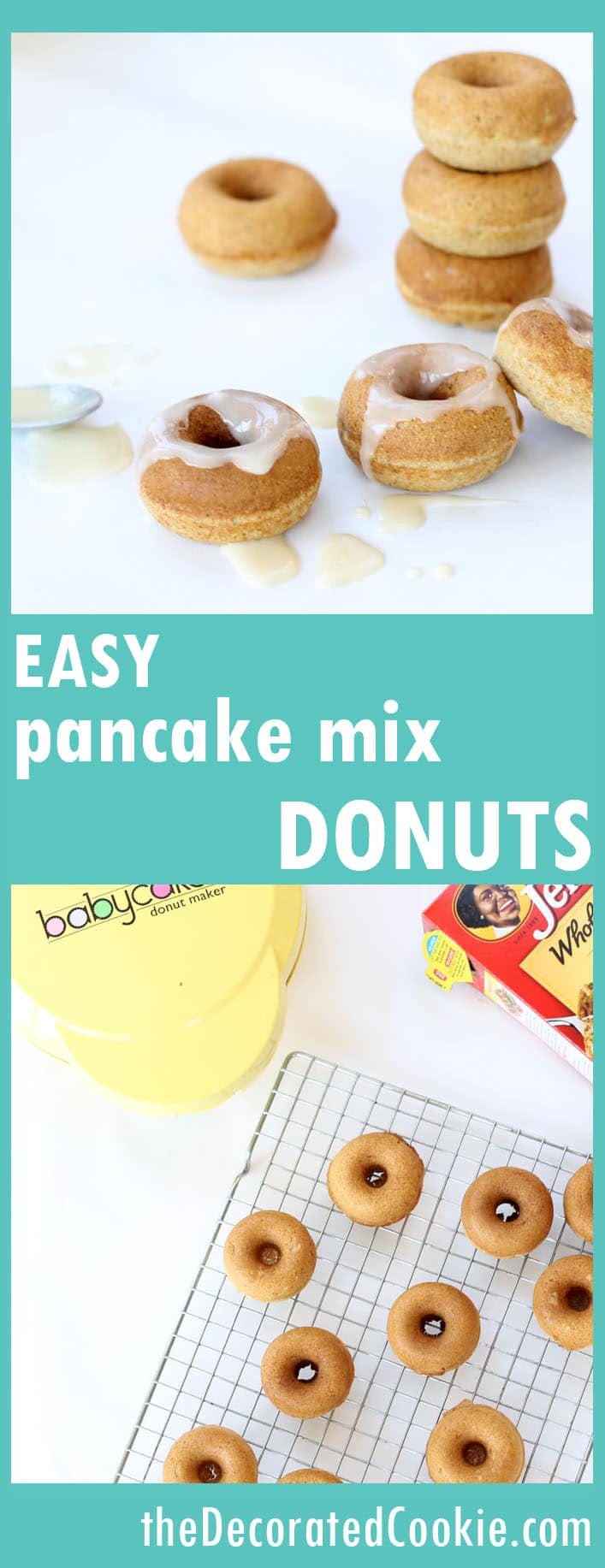 EASY breakfast: pancake mix donuts in the Babycakes DonutMaker