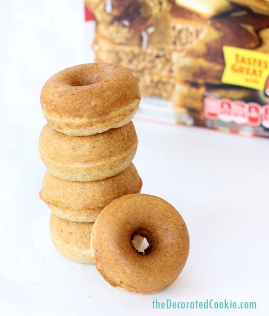 Pancake Mix Donuts In The BabyCakes Donut Maker, Easy Breakfast Idea.