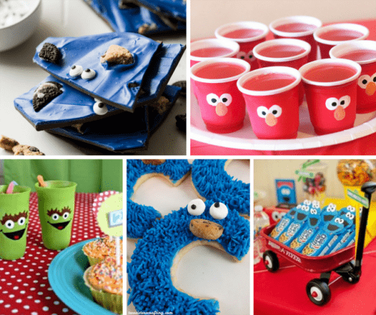 Roundup of Sesame Street food ideas for your kid's party.