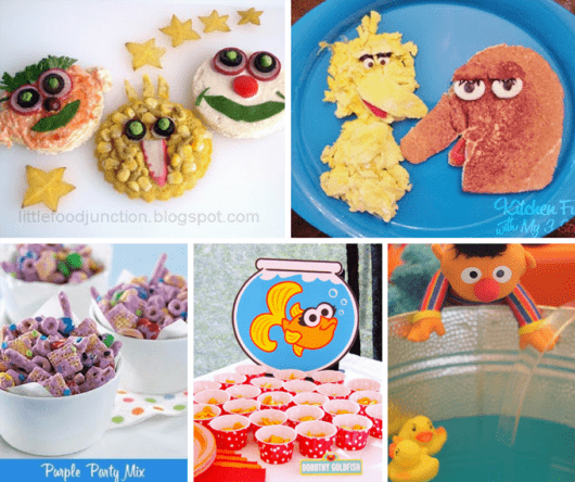 Roundup of Sesame Street food ideas for your kid's party.