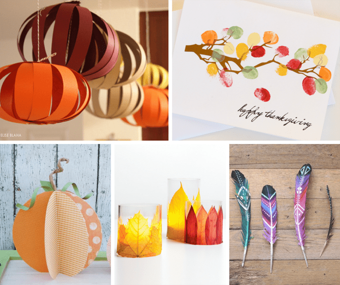 roundup of 40 DIY Thanksgiving decor/crafts ideas 