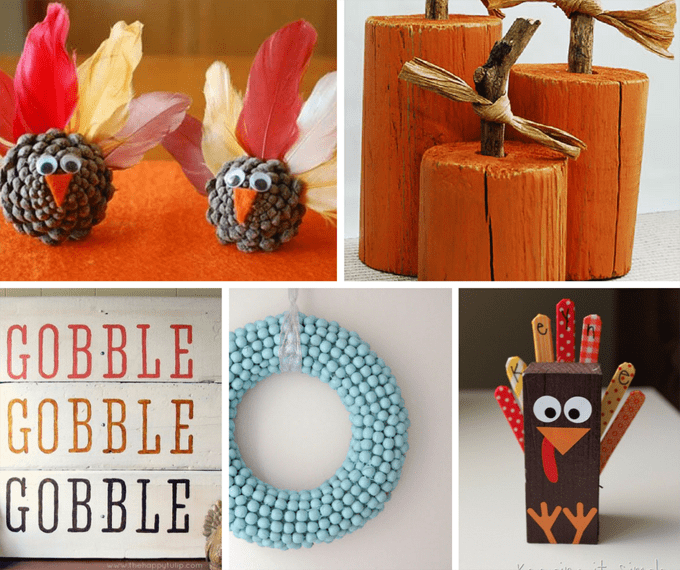 roundup of 40 DIY Thanksgiving decor/crafts ideas 