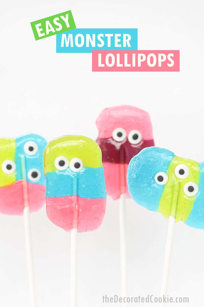Jolly Rancher striped monster lollipops 