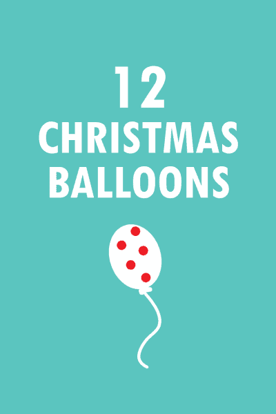 12 Christmas balloons decorations