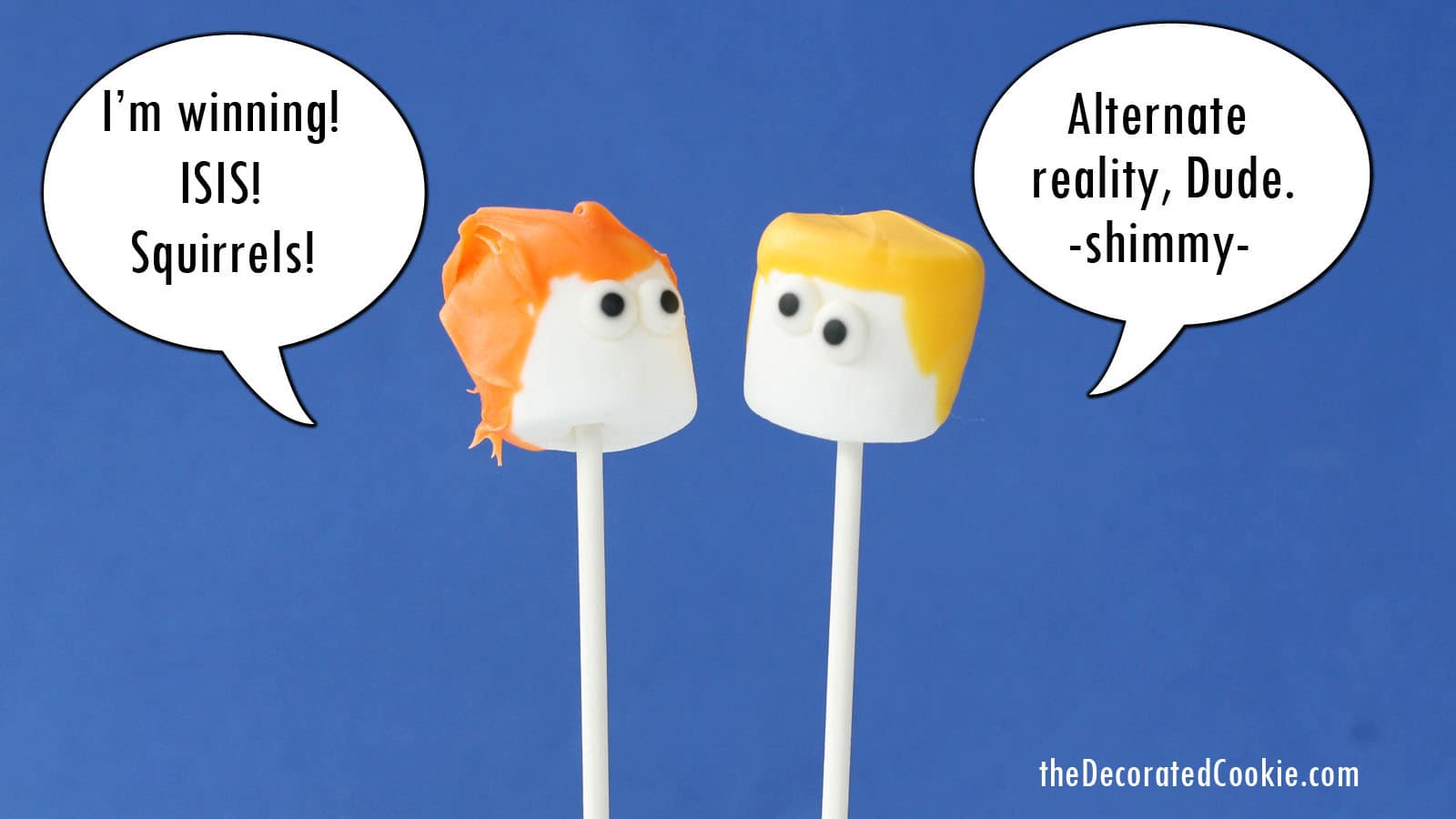 Donald Trump and Hillary Clinton marshmallows - Presidential Election -with VIDEO HOW-TOS 