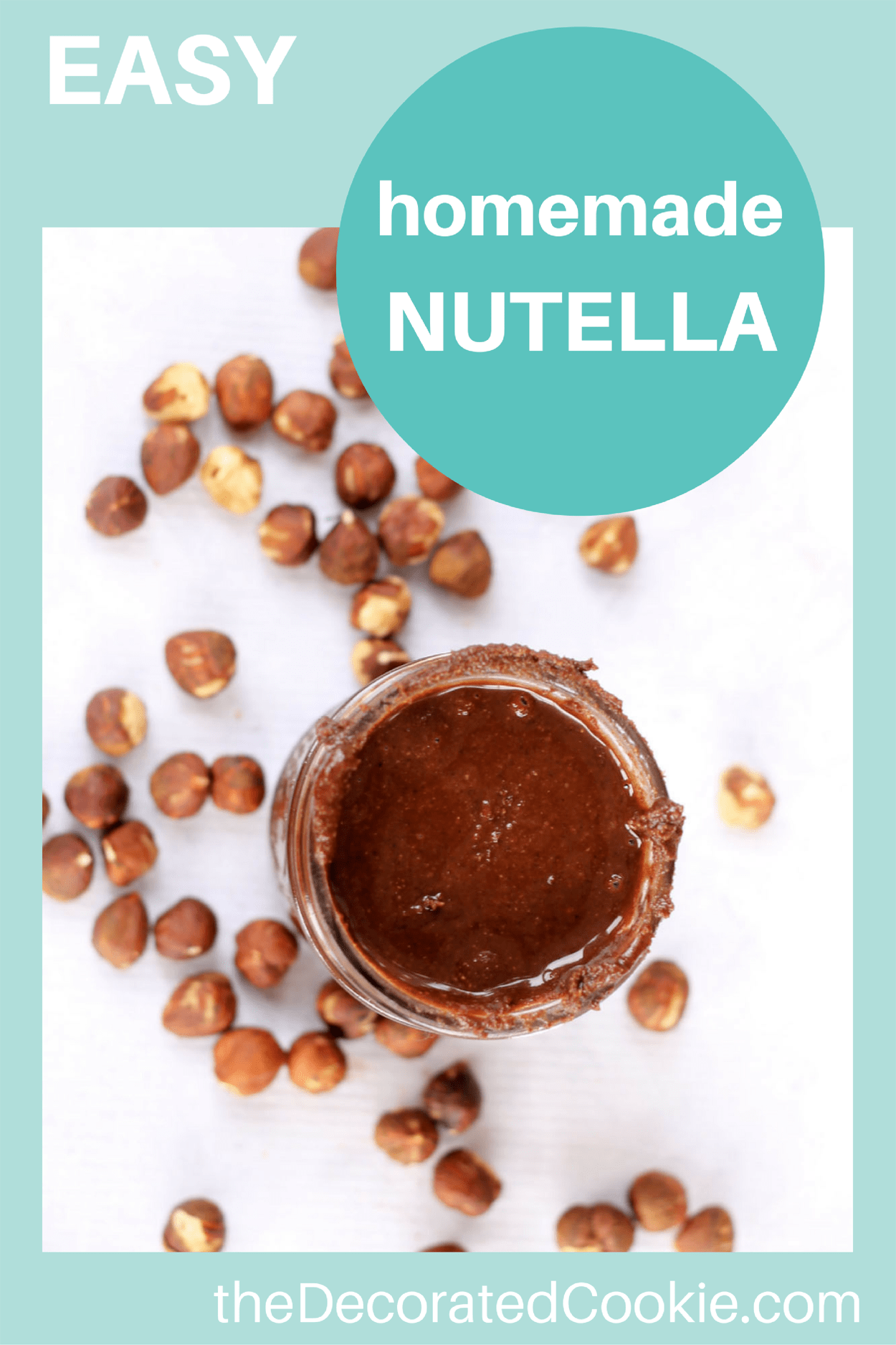 EASY homemade Nutella from hazelnuts and cocoa powder 