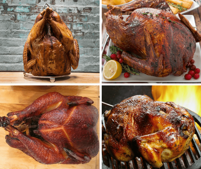 collage of turkeys