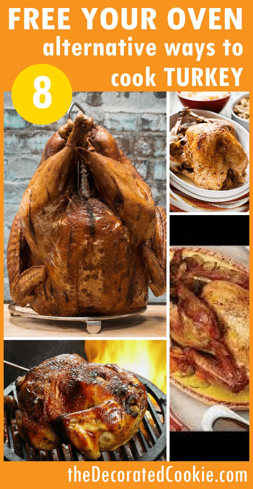 collage of cooked turkeys 