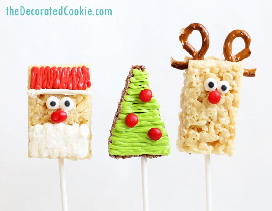 snowman rice crispy treats