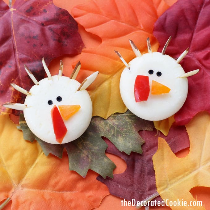 Babybel cheese turkeys Thanksgiving appetizer