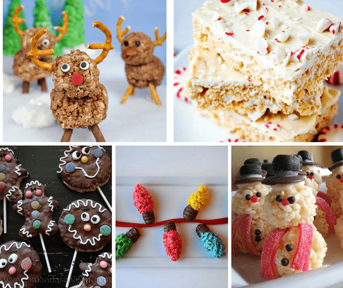 25 Rice Krispie Treats for Christmas -- cereal treats