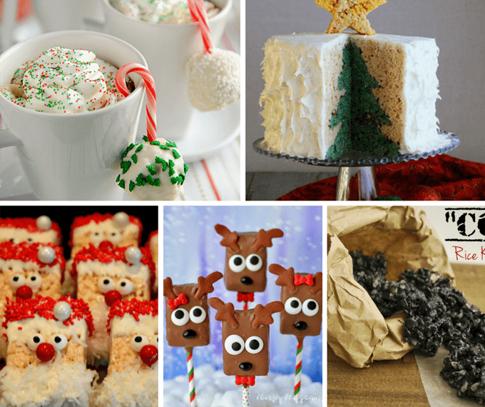 25 Rice Krispie Treats for Christmas -- cereal treats