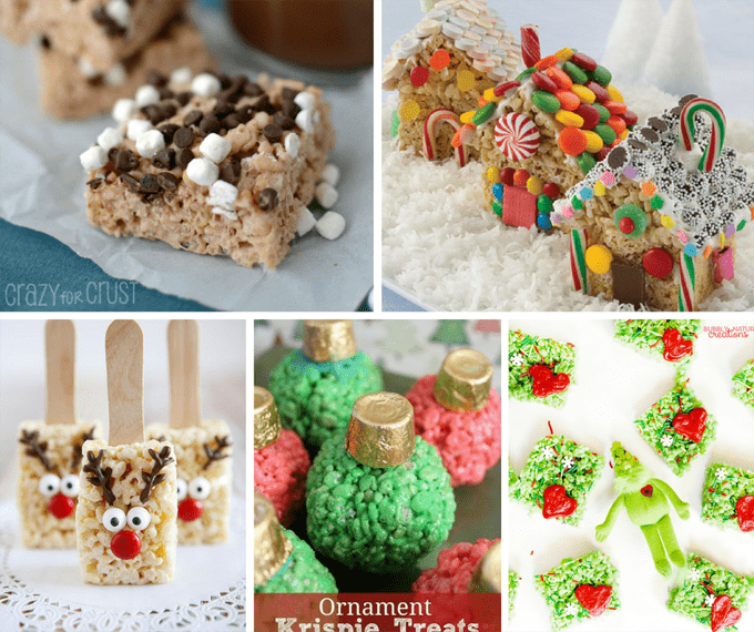 25 Rice Krispie Treats for Christmas -- cereal treats