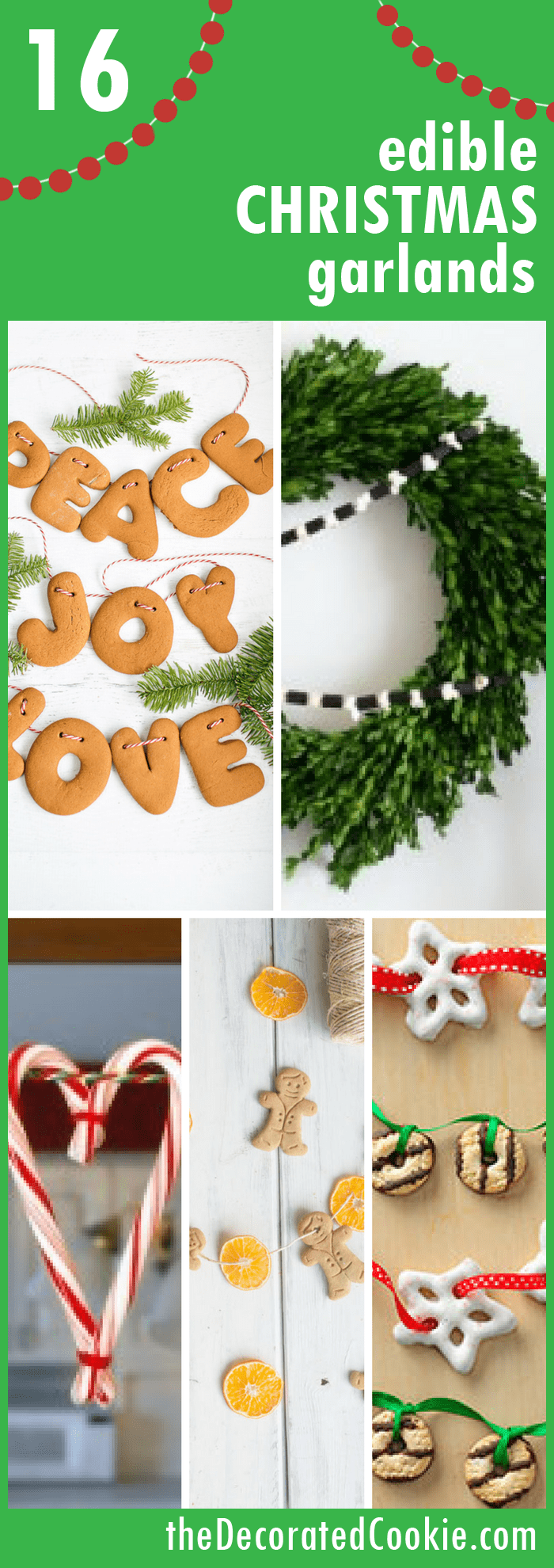 16 Christmas garlands from food