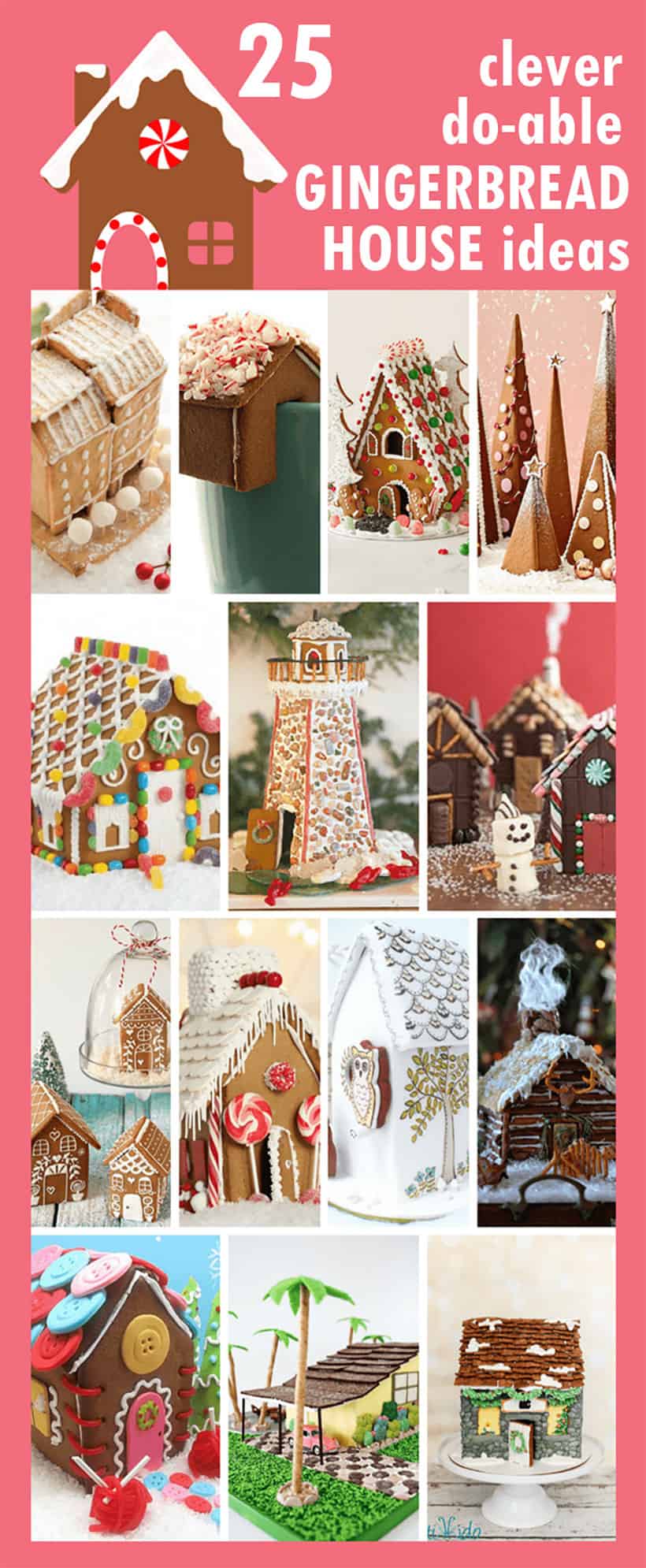 collage of gingerbread house ideas 