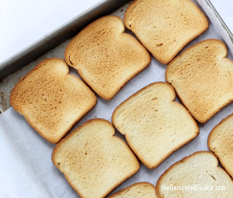 toasted bread for stuffing 