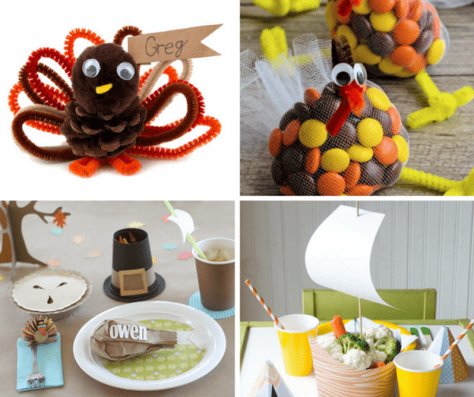 20 THANKSGIVING KIDS TABLE IDEAS Fun DIY Thanksgiving   Kidstday Table3 530x444 