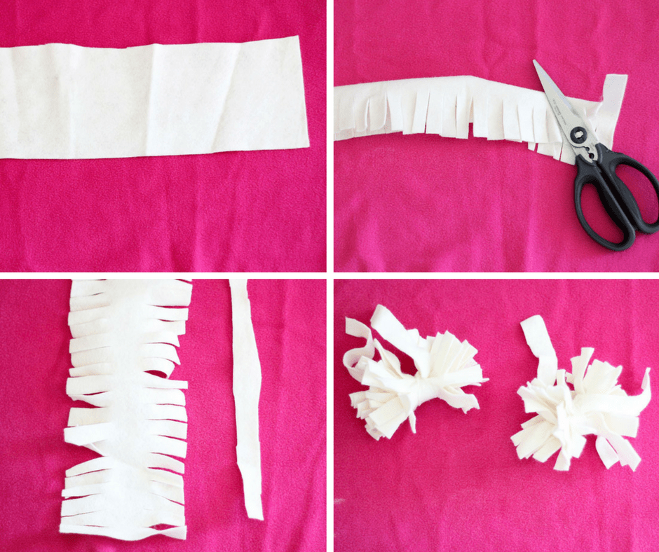 Five Minute No Sew Fleece Scarf - Scattered Thoughts of a Crafty Mom