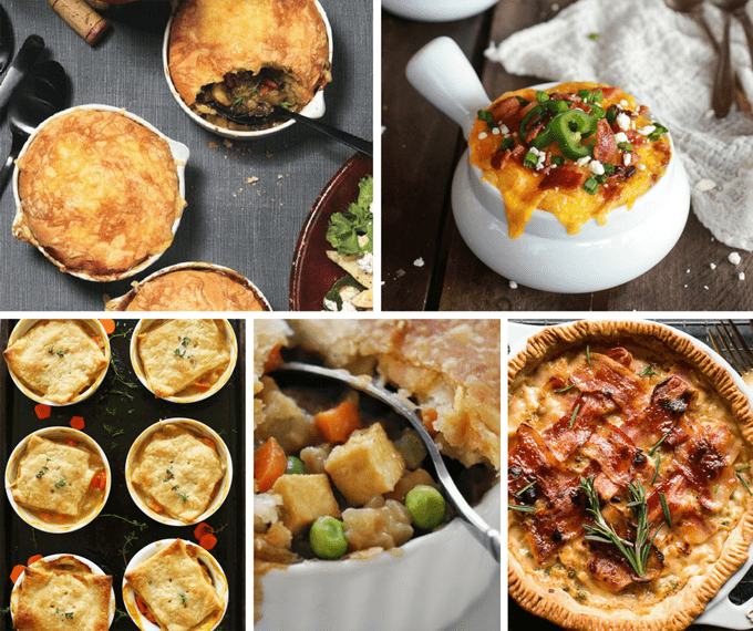 35 traditional and UNtraditional pot pie recipes - classic and crazy pot pie recipes 