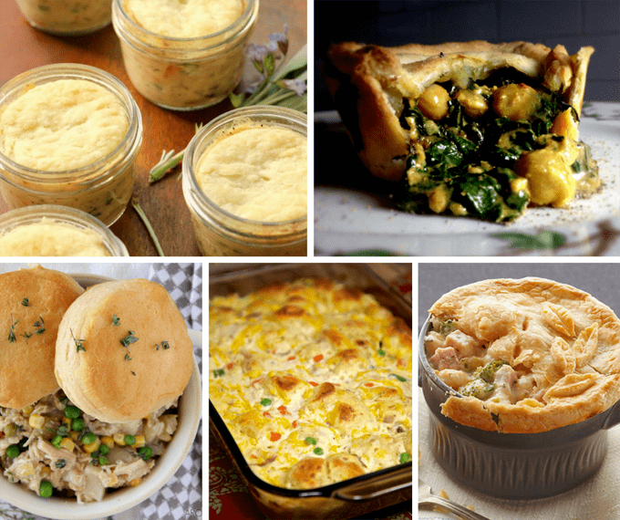 35 traditional and UNtraditional pot pie recipes - classic and crazy pot pie recipes 