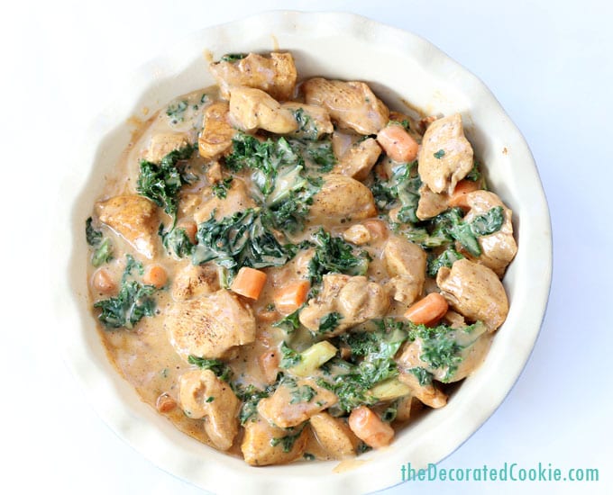 spicy smoky chipotle chicken and kale pot pie