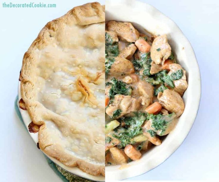 smoky chipotle chicken and kale pot pie