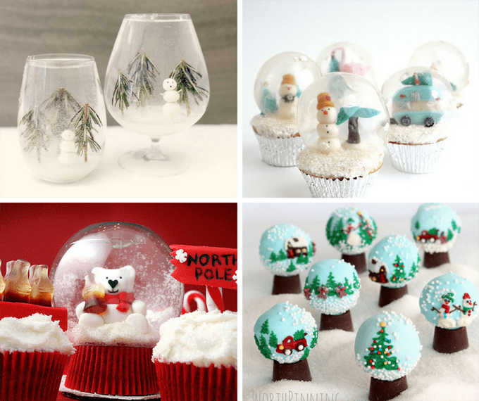 16 edible snowglobes for Christmas