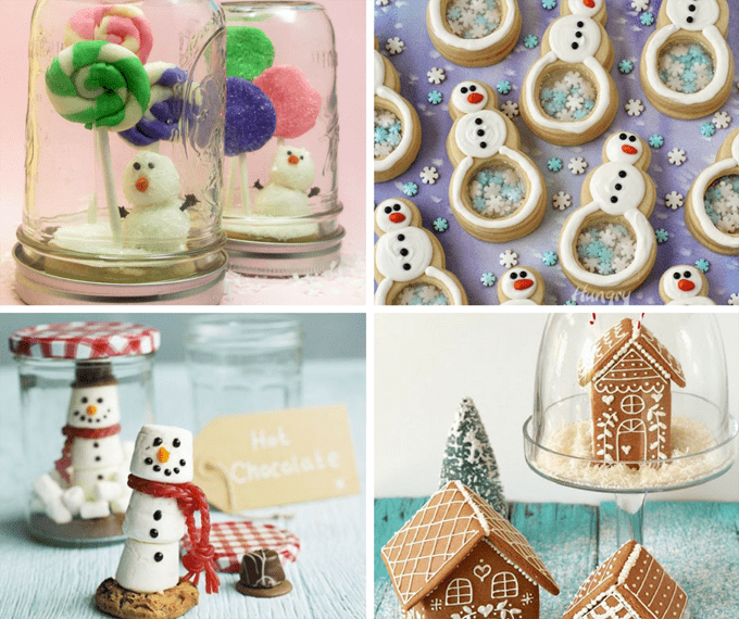 16 edible snowglobes for Christmas