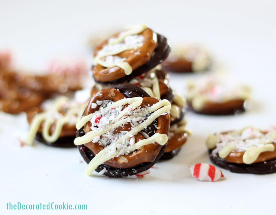 peppermint bark pretzels,