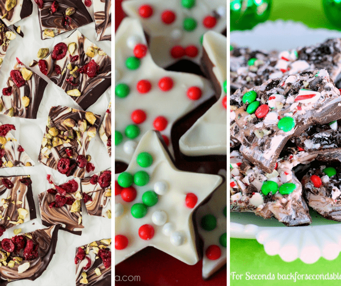 easy chocolate bark ideas for Christmas, great homemade gift idea 