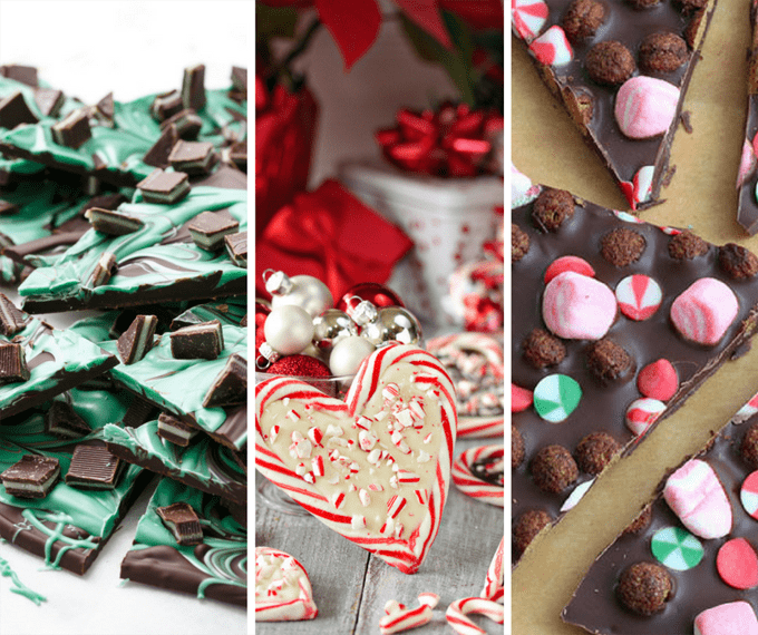 easy chocolate bark ideas for Christmas, great homemade gift idea 