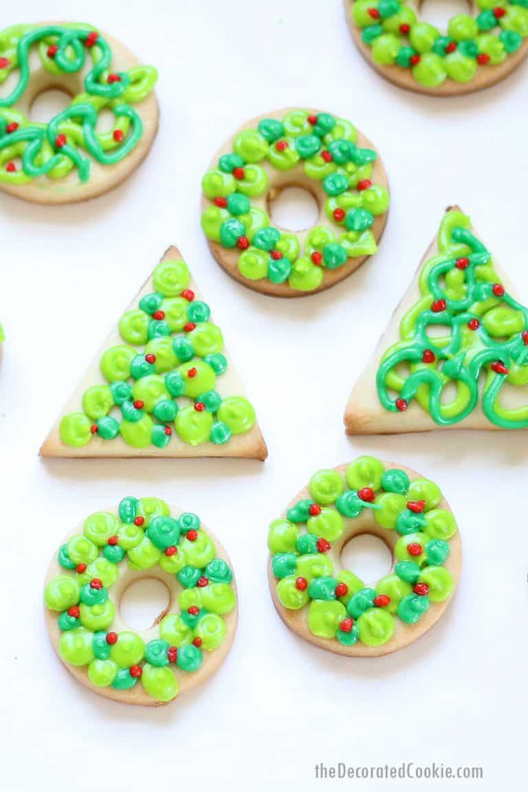 Decorated Christmas cookies, no-fail cut-out cookie and royal icing recipes