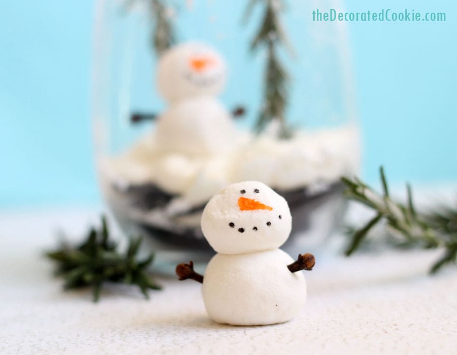 EASY Christmas dessert: Ice box cake snow globes. Make-ahead!