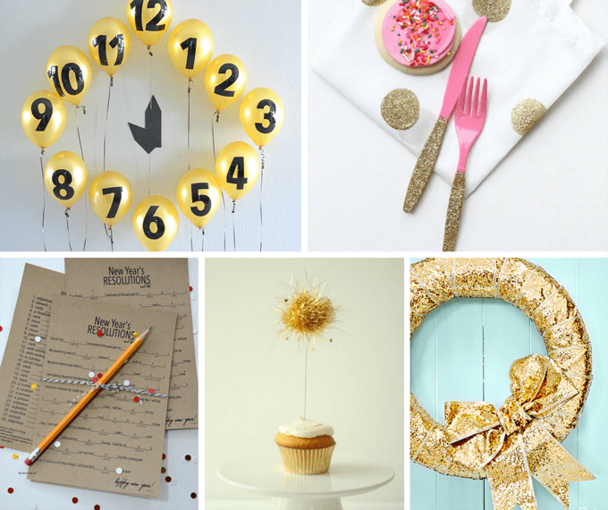 25 awesome DIY New Year&#039;s Eve ideas for your holiday party.