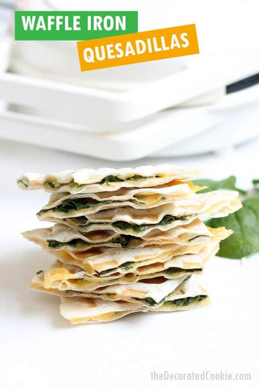 EASY waffle iron quesadillas, ready in minutes. With video.