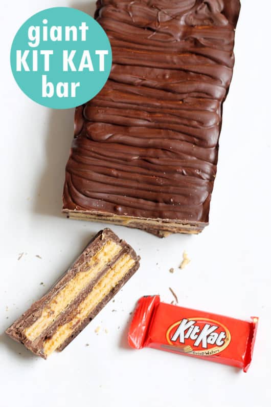 giant homemade Kit Kat bar with only two ingredients