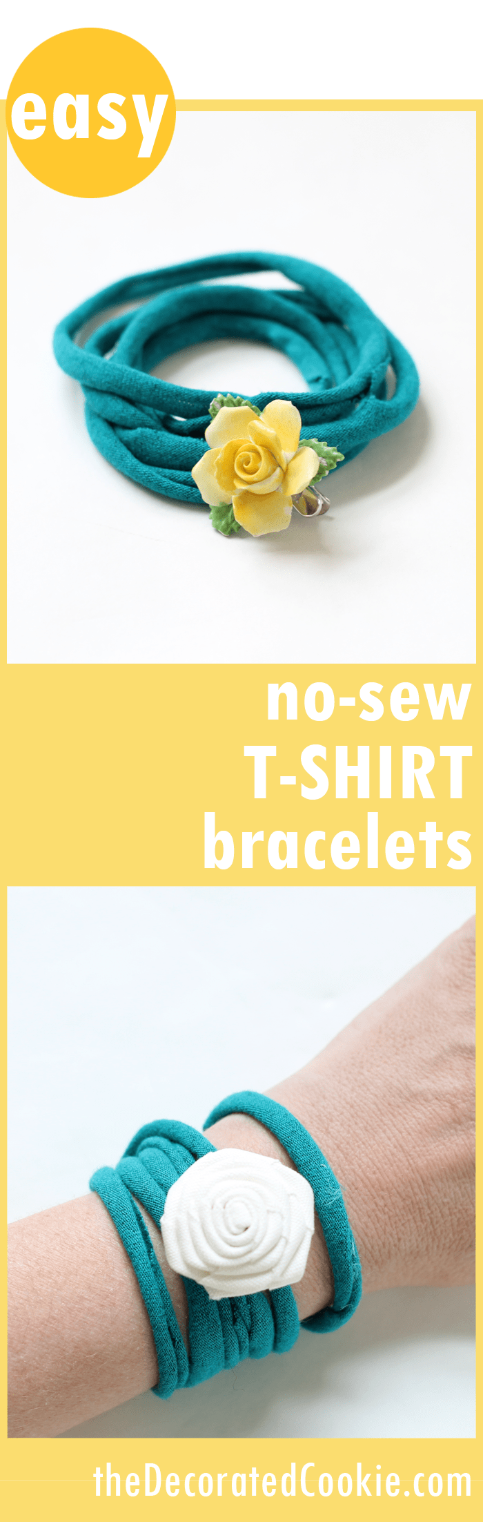 EASY no-sew T-shirt bracelet