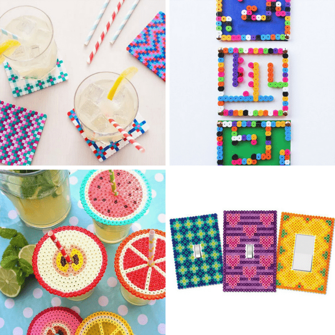 A roundup of 30 amazing perler bead crafts -- home decor, jewelry