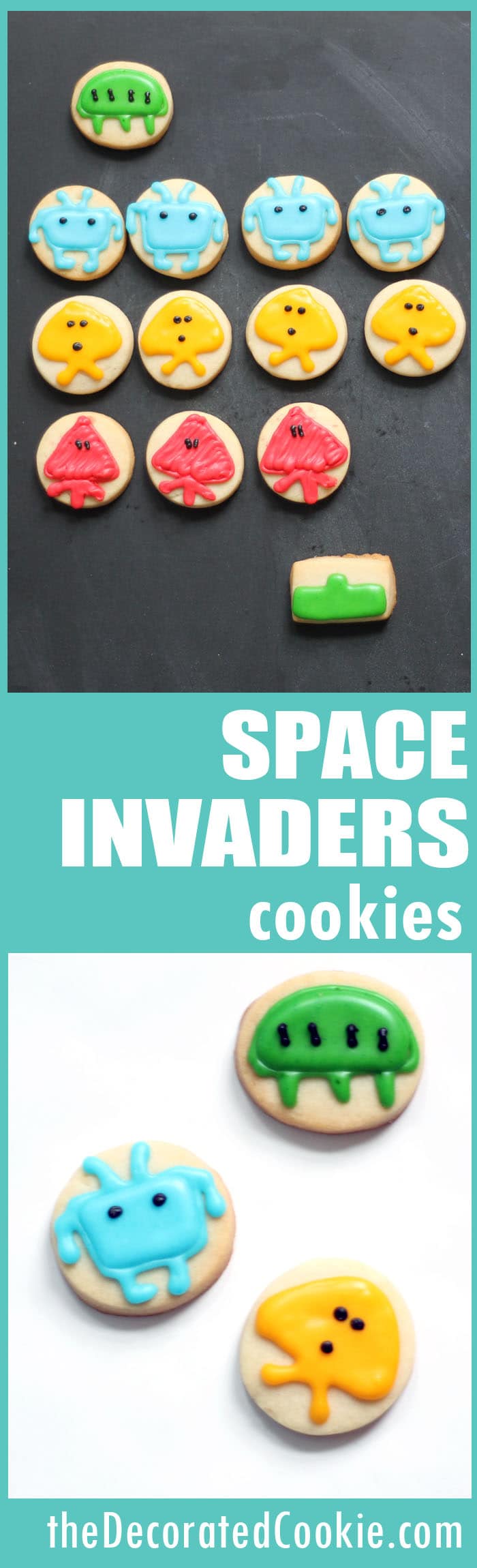 SPACE INVADERS cookies -- 1980s video games, Atari 