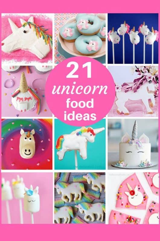 unicorn food ideas for your unicorn party or rainbow party