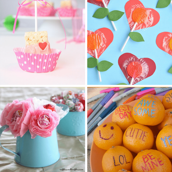 12 Valentine's Day classroom party food crafts -- awesome food crafts KIDS CAN MAKE at their class party 