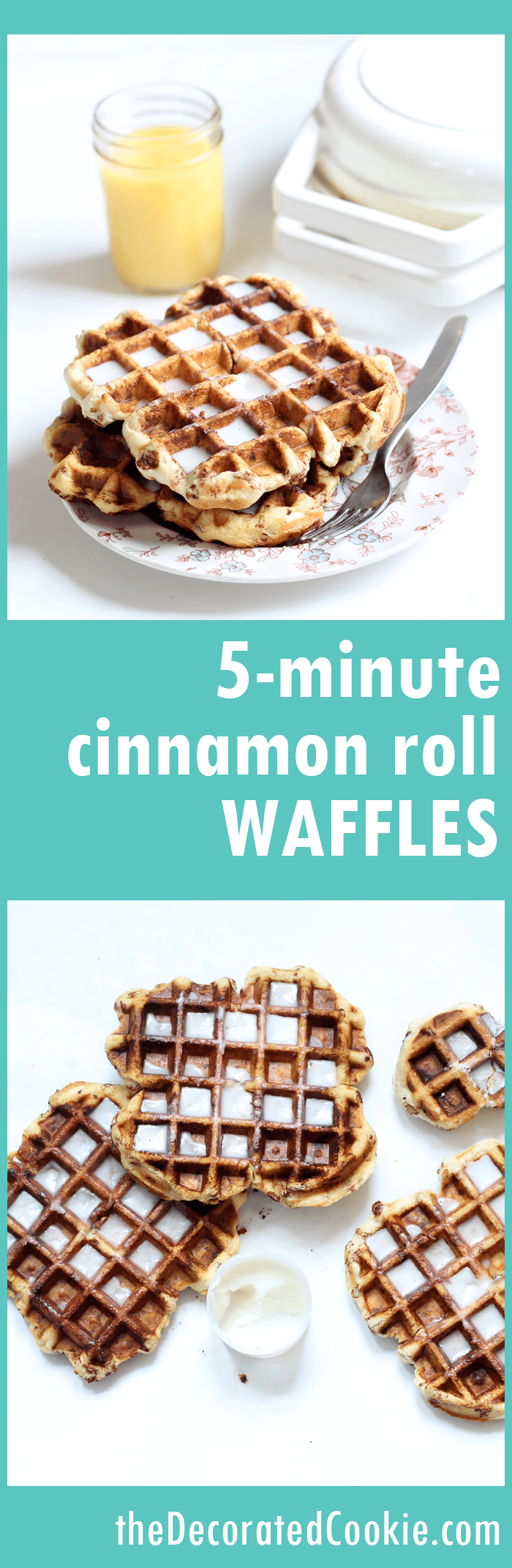 cinnamon roll waffles -- 5-minute cinnamon rolls in your waffle iron 