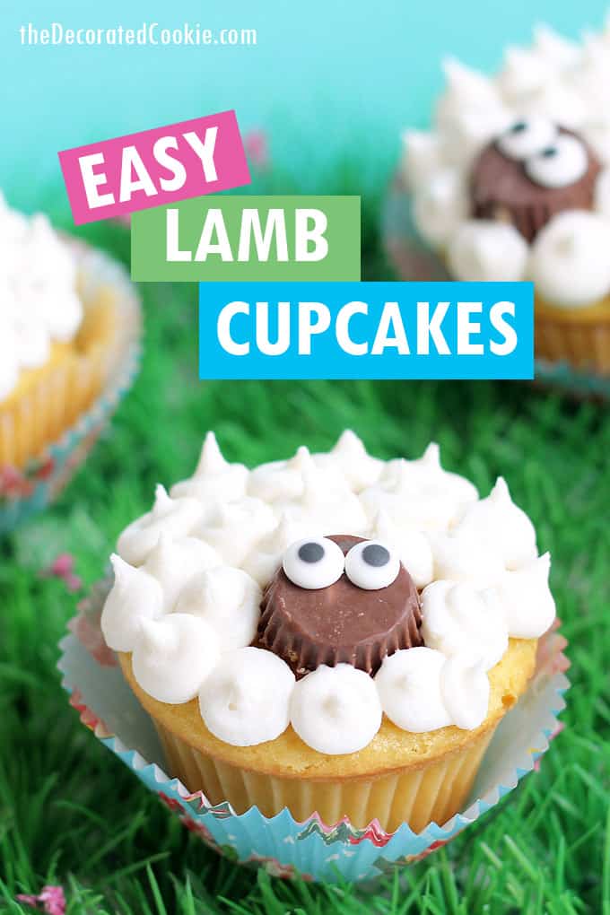easter lamb cupcakes