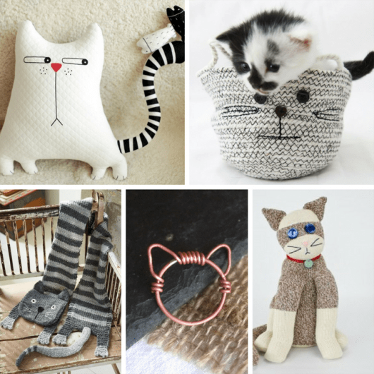 A roundup of awesome cat crafts for crazy cat ladies.