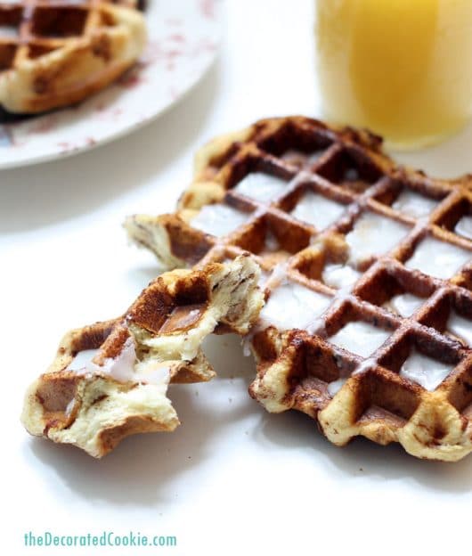 CINNAMON ROLL WAFFLES -- quick and easy breakfast idea