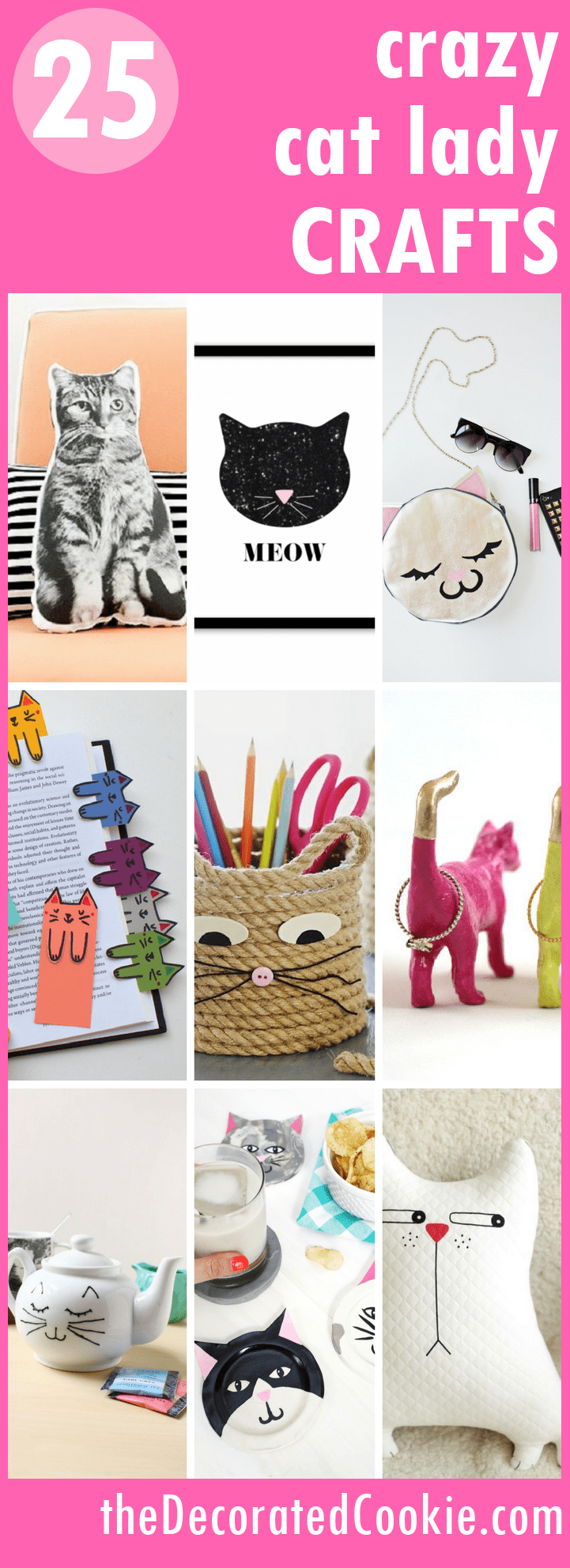 cute kitty cat crafts for crazy cat ladies