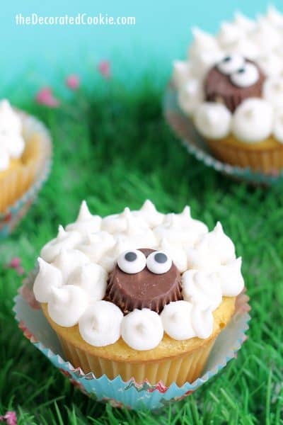 Lamb cupcakes for Easter